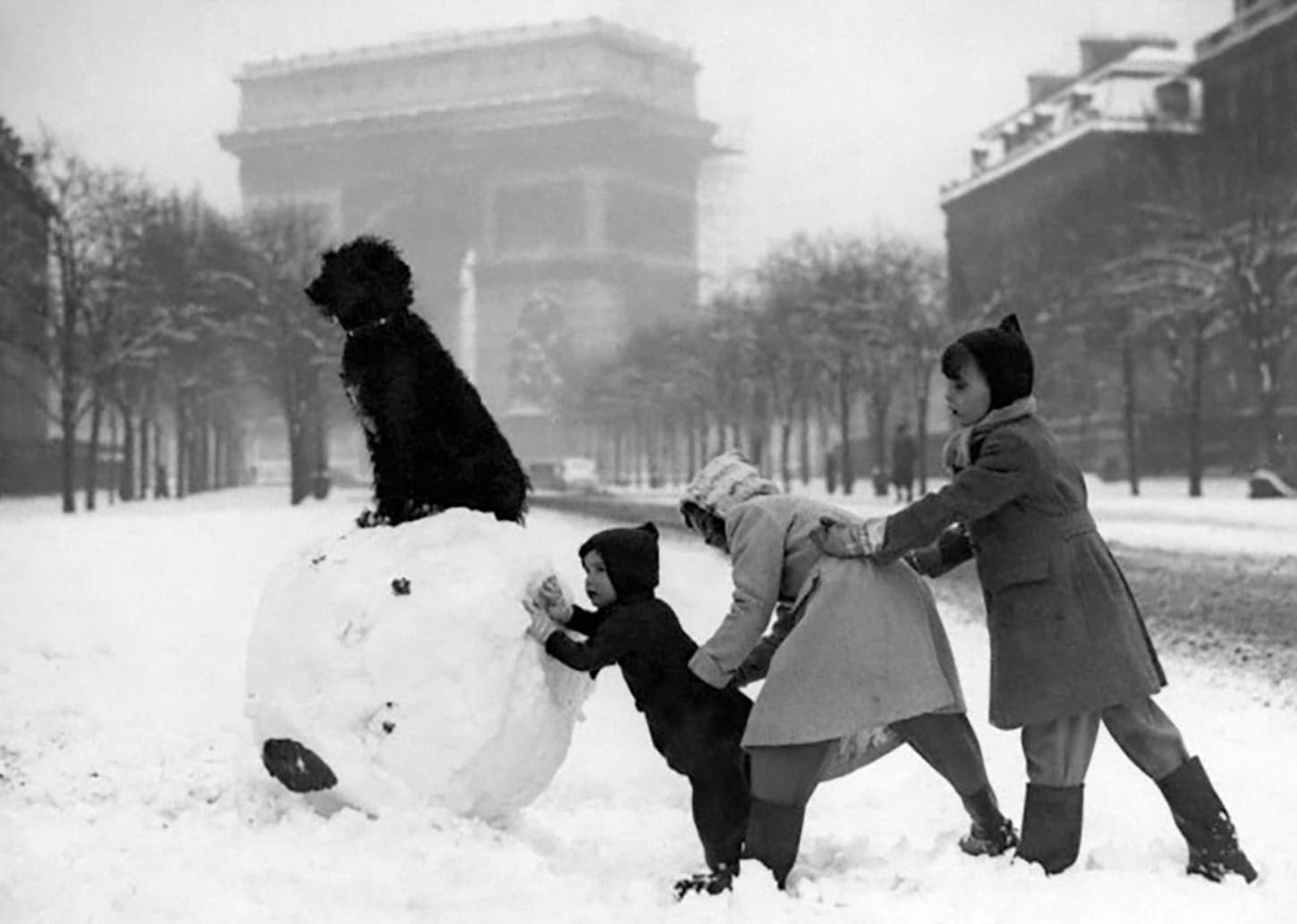 snow in paris old